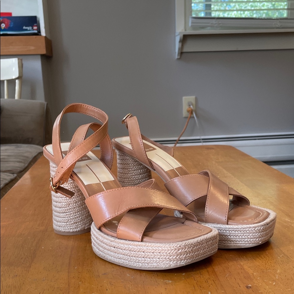 Dolce Vita Tan Espadrille Platform Sandals